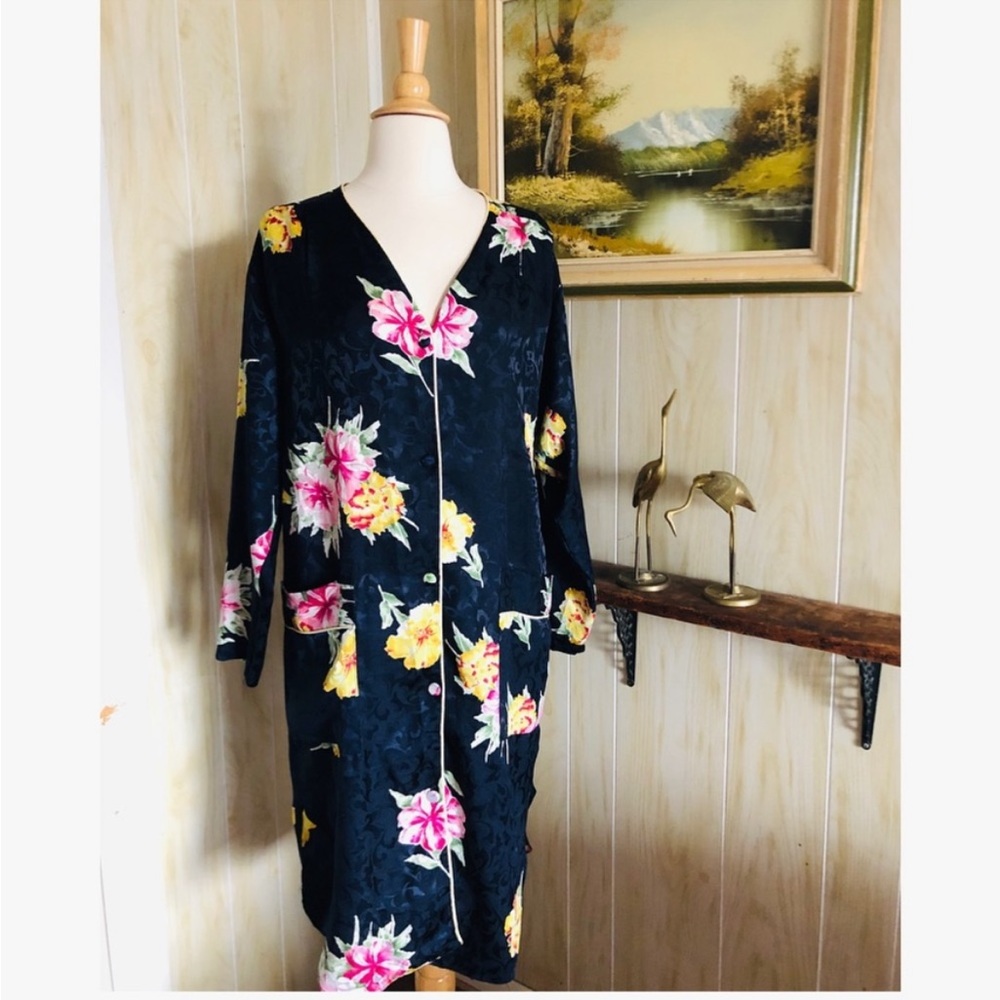 CHRISTIAN DIOR Lingerie | silk Floral Nightshirt petite - Picture 2 of 12